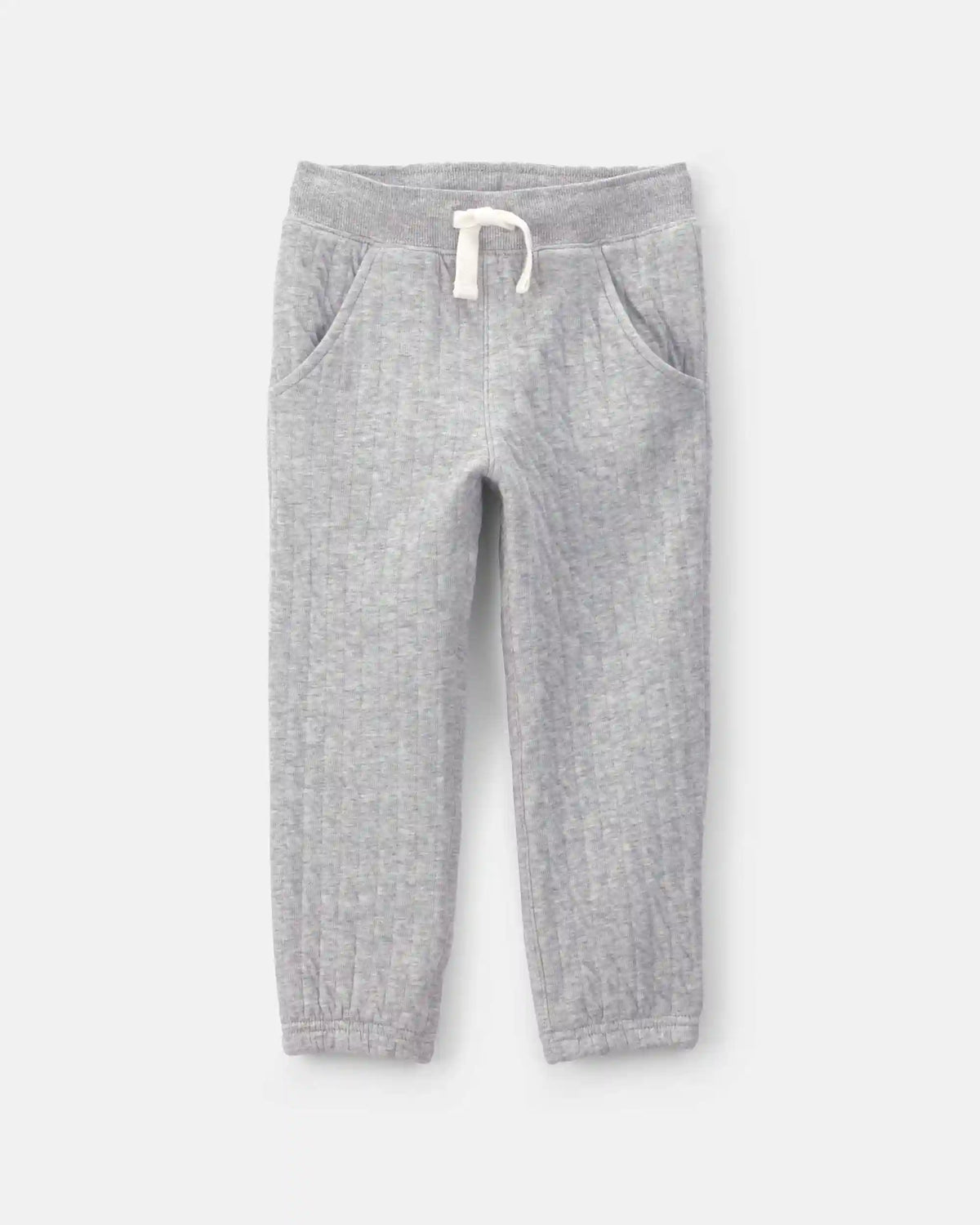 Toddler Boy Quilted Joggers - Grey
