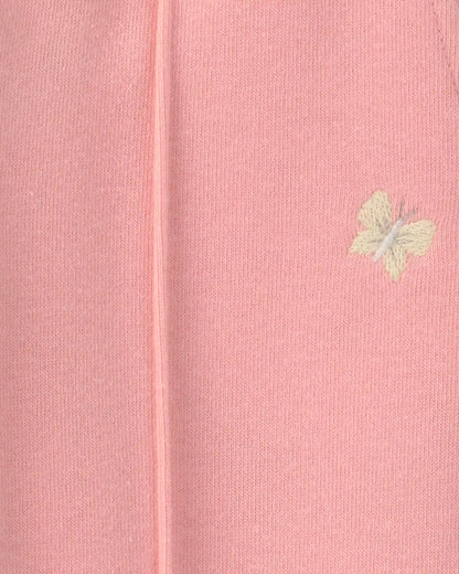 Toddler Girl Flower Fleece Pull-On Pants - Coral