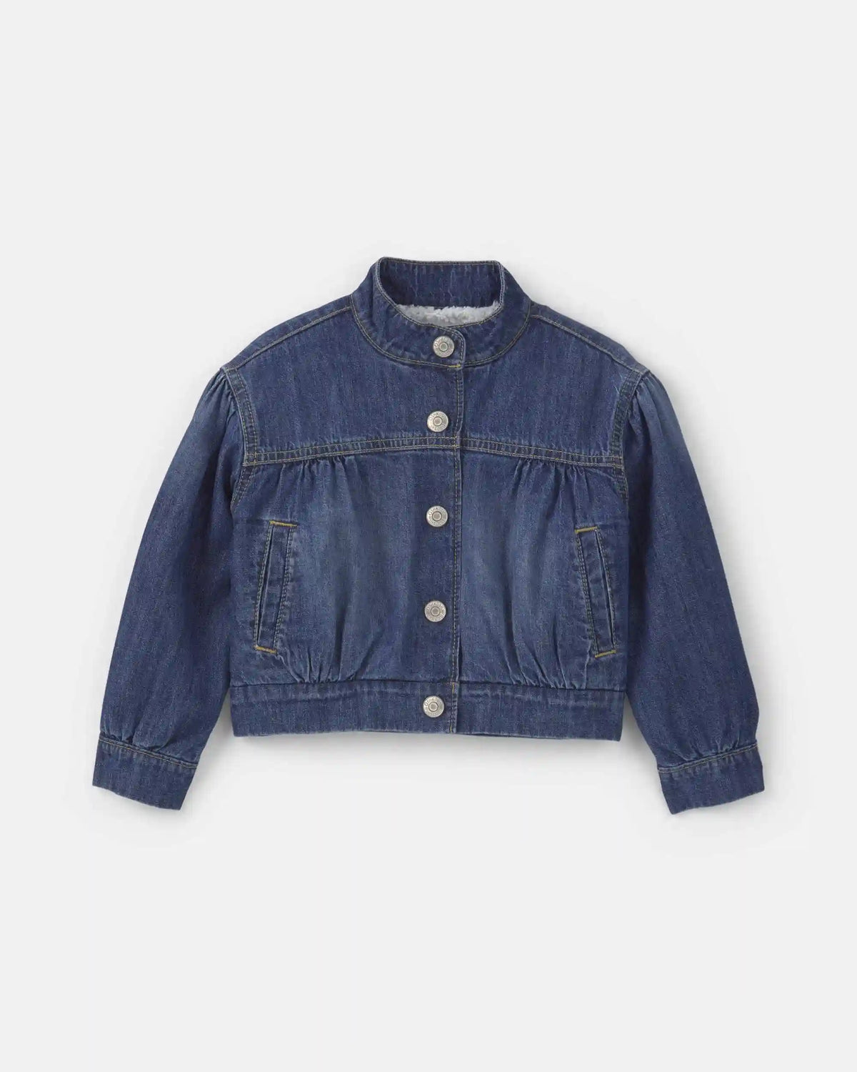 Toddler Girl Teddy Fleece-Lined Denim Jacket - Dark Wash