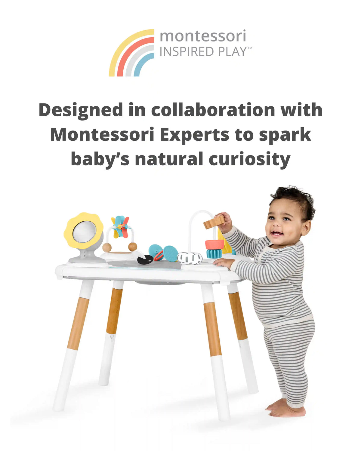 Discoverosity Montessori-Inspired 3-Stage Activity Center & Play Table