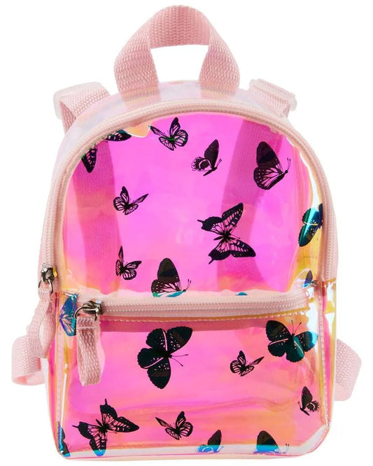 Butterfly Iridescent Mini Backpack - Pink