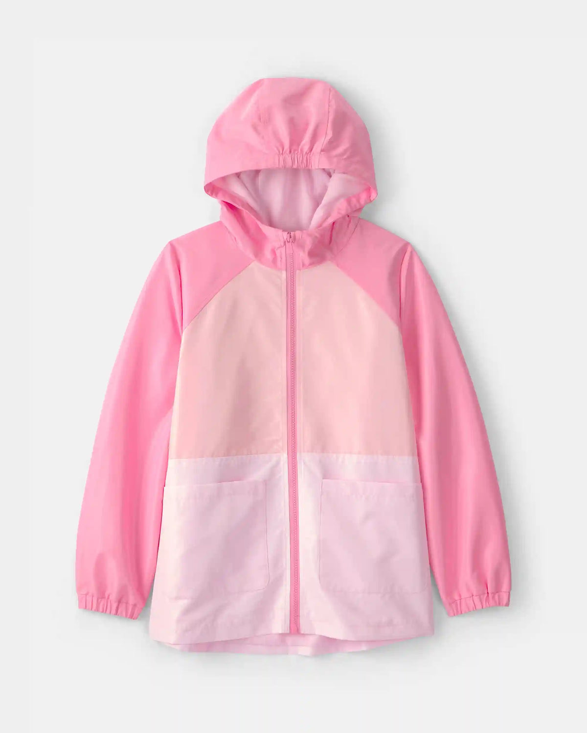 Girls Colorblock Raincoat - Pink