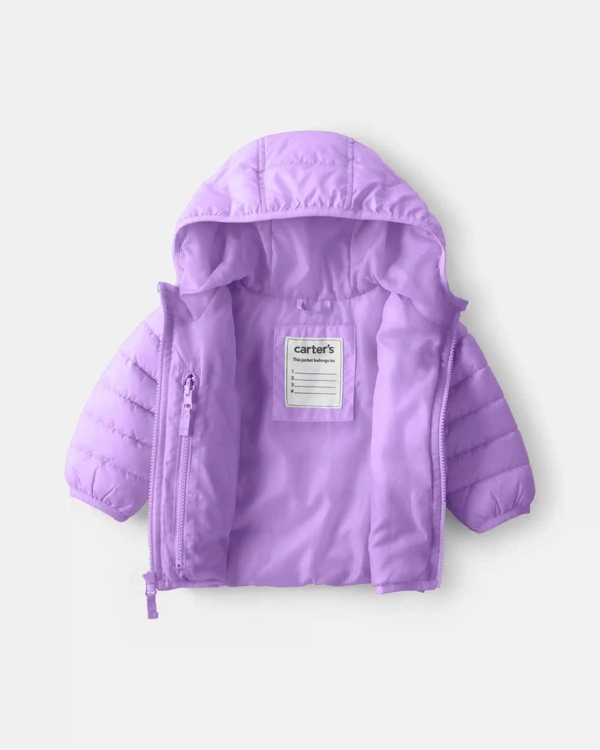 Baby Girl Midweight Packable Puffer - Purple