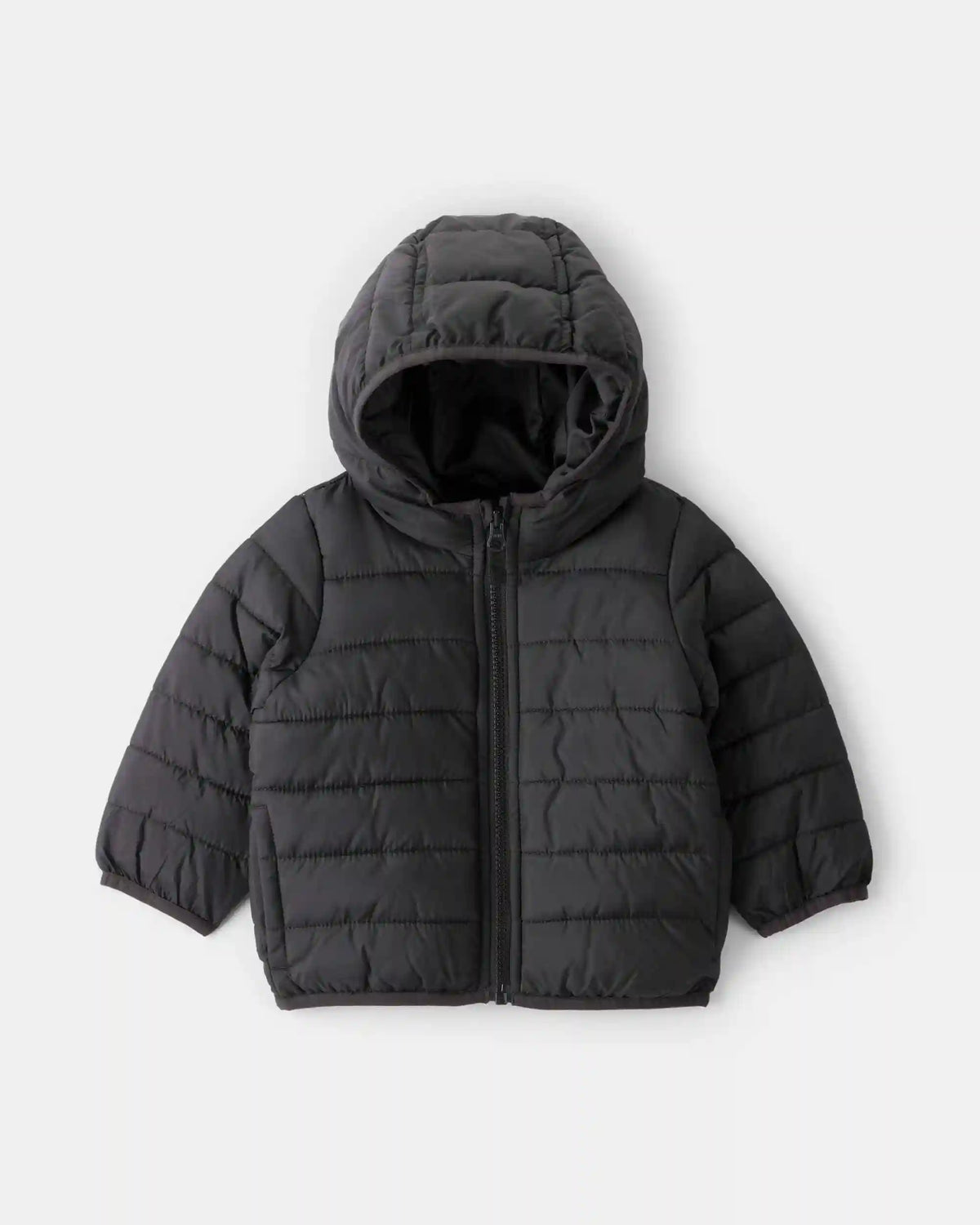 Baby Boy Midweight Packable Puffer - Black
