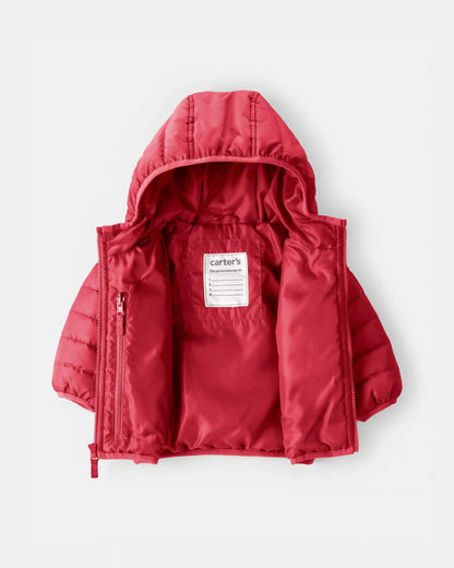 Baby Boy Midweight Packable Puffer - Red