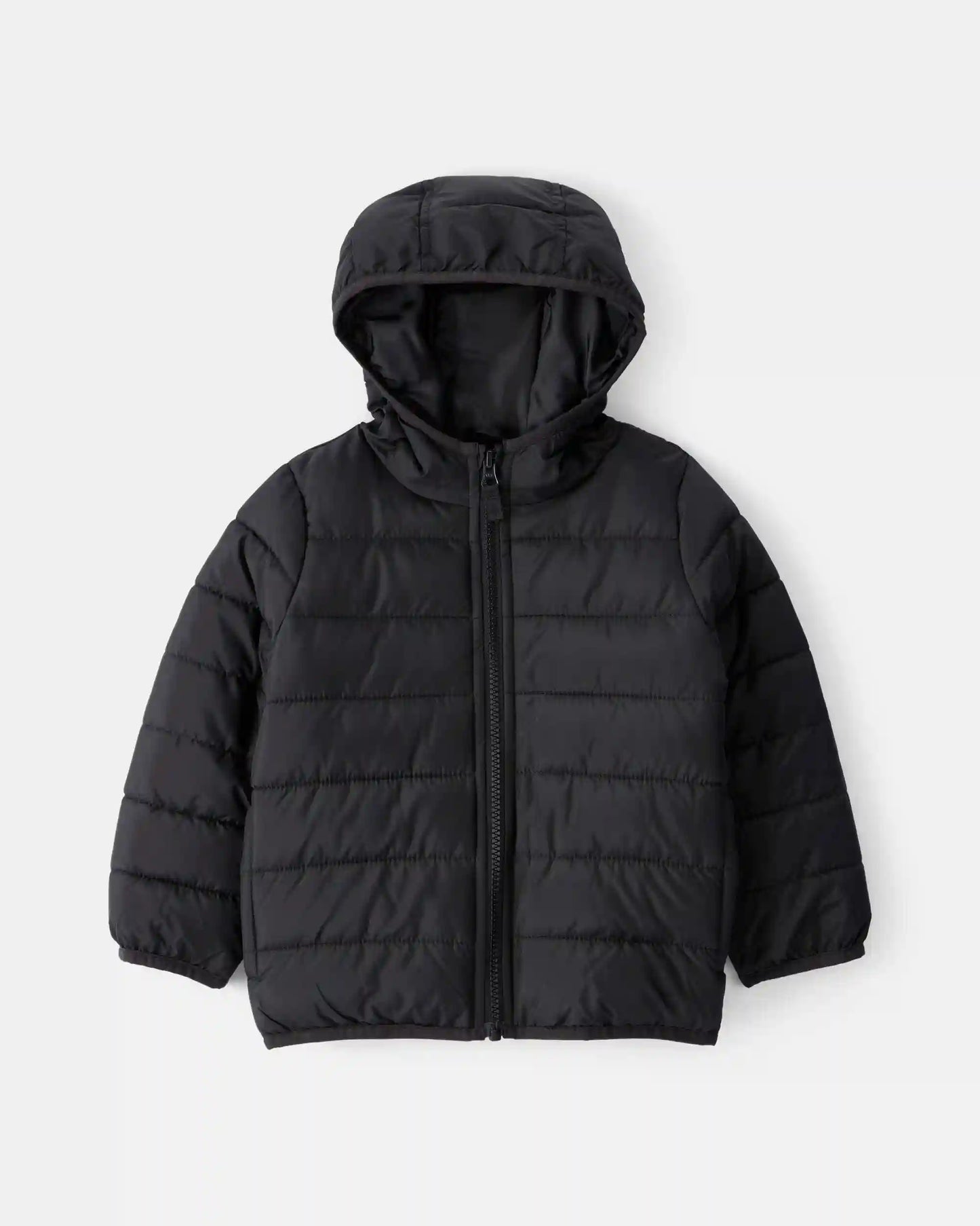 Toddler Boy Midweight Packable Puffer - Black