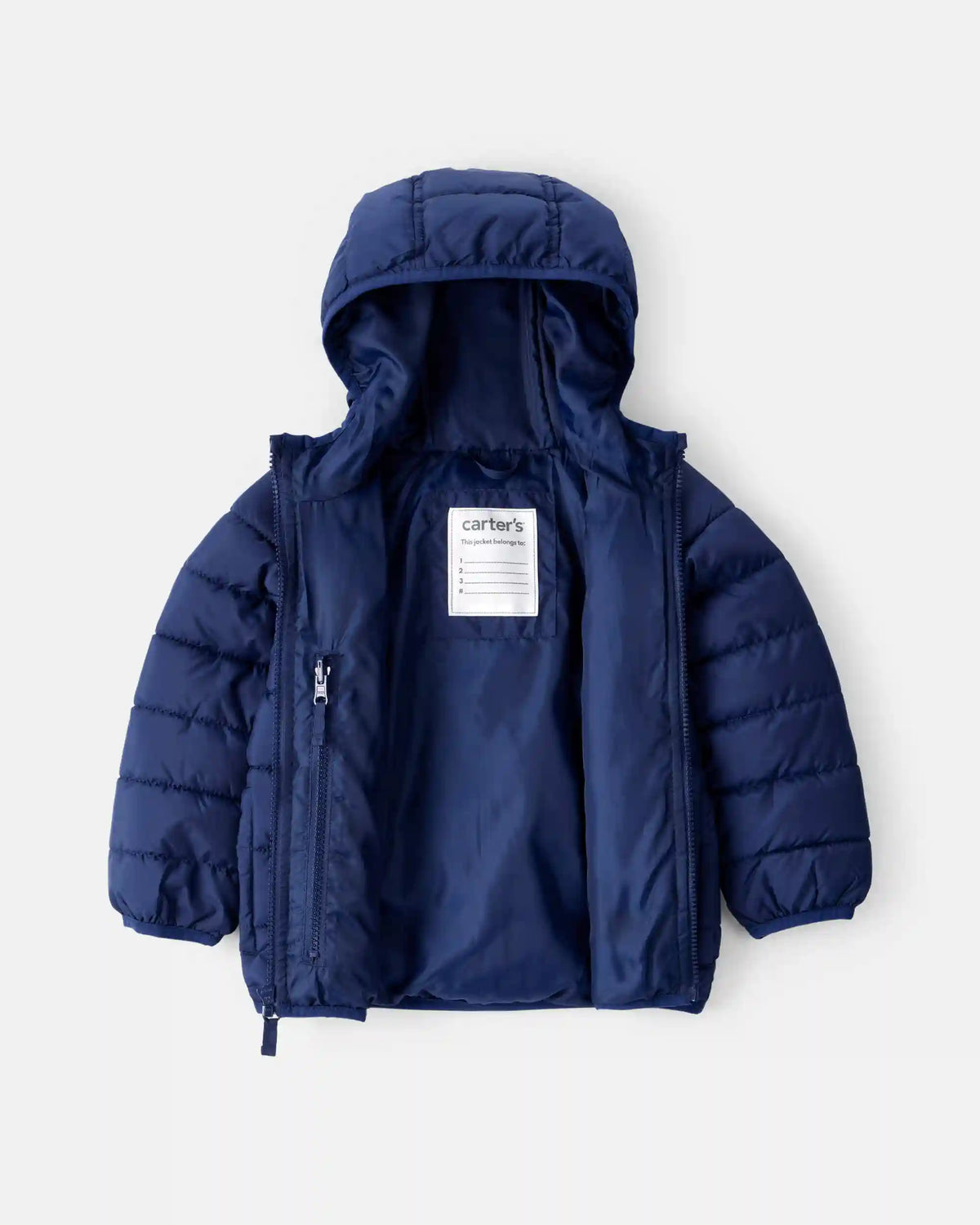 Toddler Boy Midweight Packable Puffer - Navy Blue