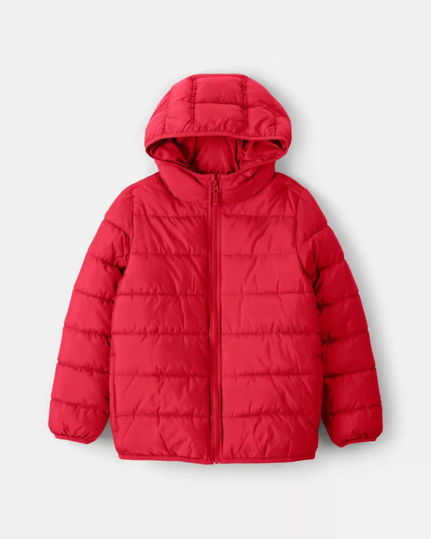 Boys Midweight Packable Puffer - Red