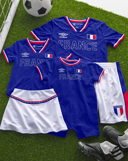 Girls Umbro France Active Skort - Blue/Red/White
