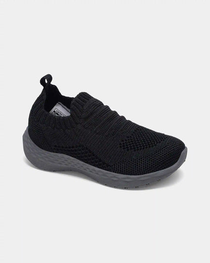 Toddler Boy Pull-On Athletic Sneakers - Black