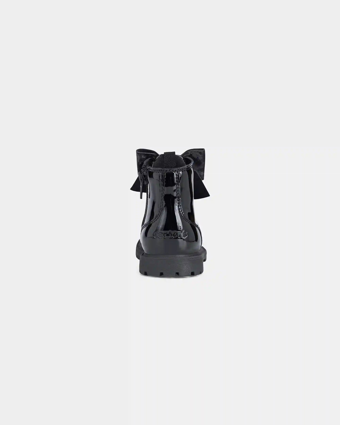 Toddler Girl Bow Combat Boots - Black