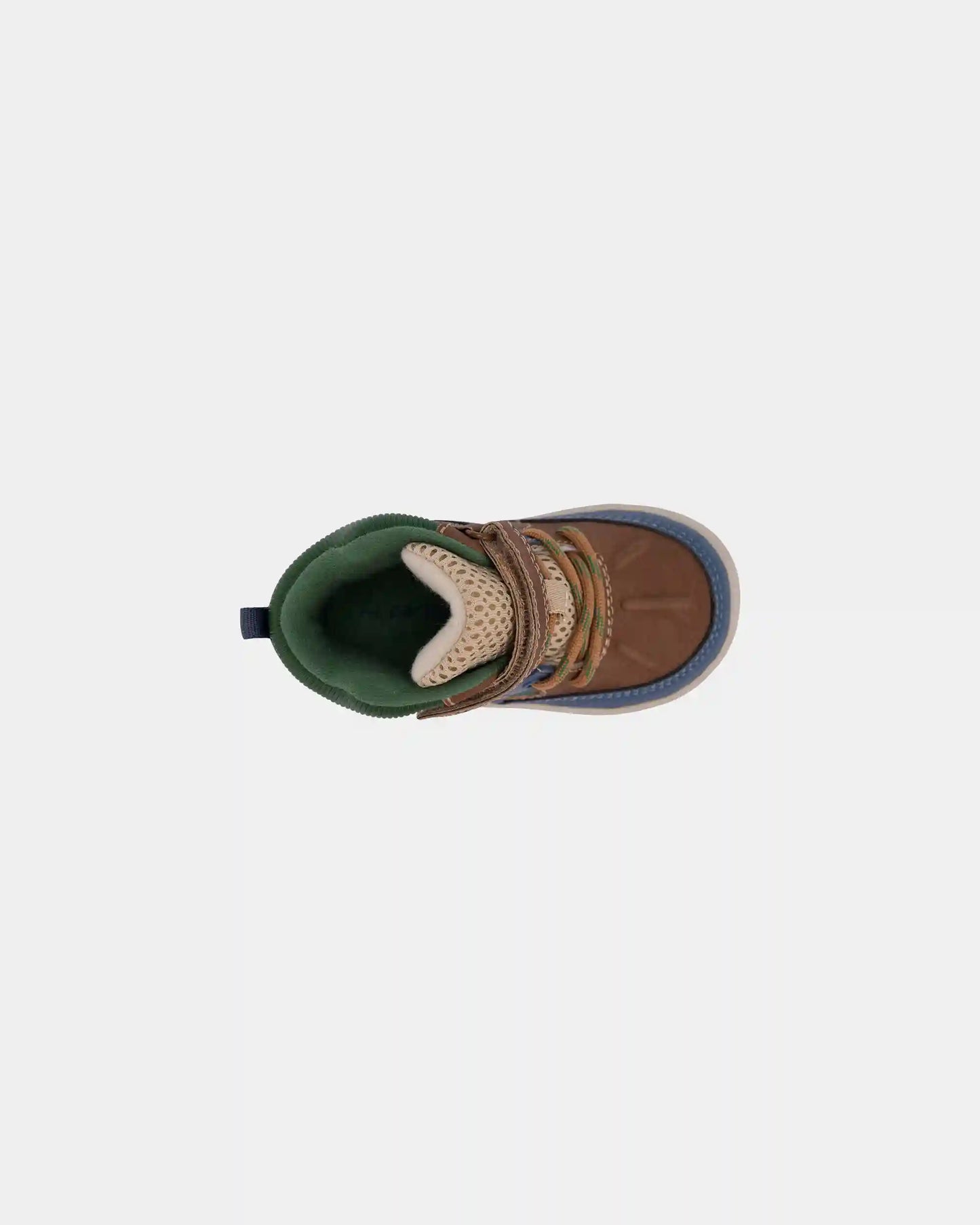 Toddler Boy Color Block High Top Boots - Blue/Brown/Green