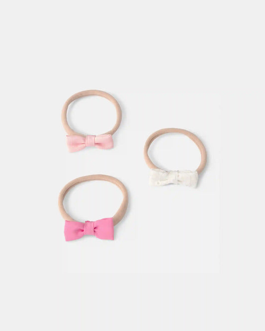 Baby Girl 3-Pack Bow Hair Wraps