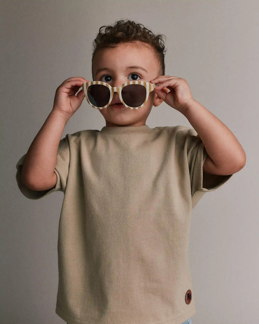Toddler Stripe Sunglasses - Cream/Beige