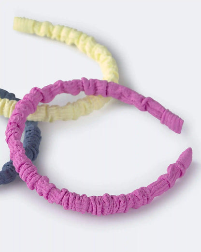 Toddler Girl 3-Pack Headbands - Blue/Yellow/Purple