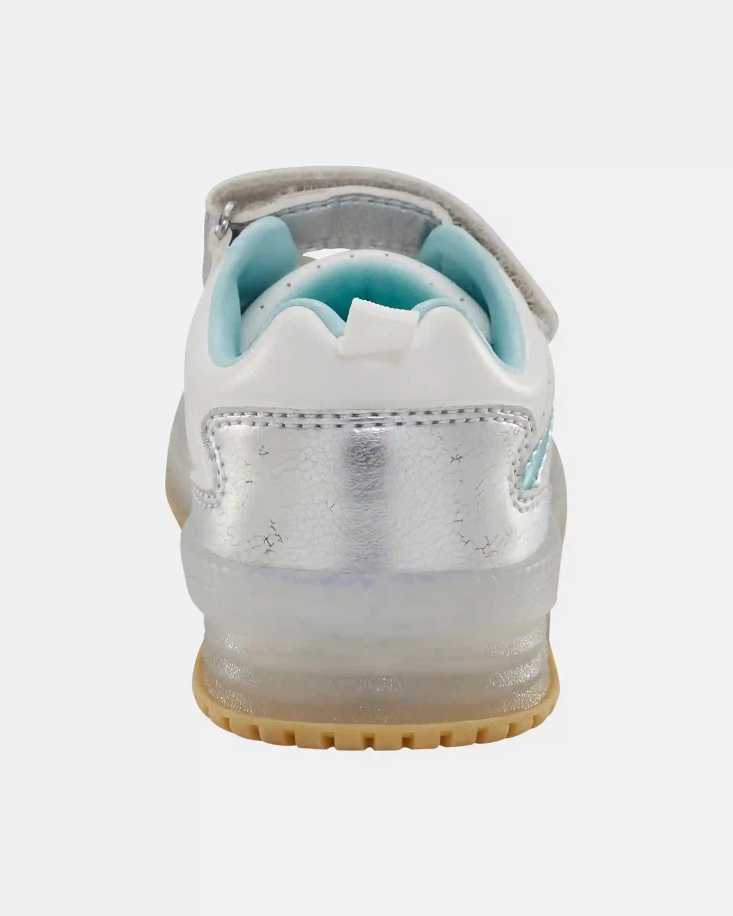 Toddler Light Up Metallic Sneakers - Silver/Aqua