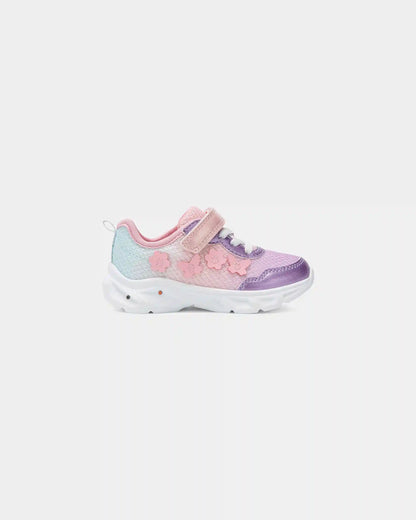 Toddler Girl Butterfly Floral Light-Up Athletic Shoes - Purple/Pink