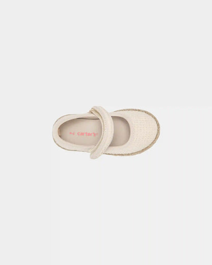 Toddler Girl Woven Casual Shoes - Cream