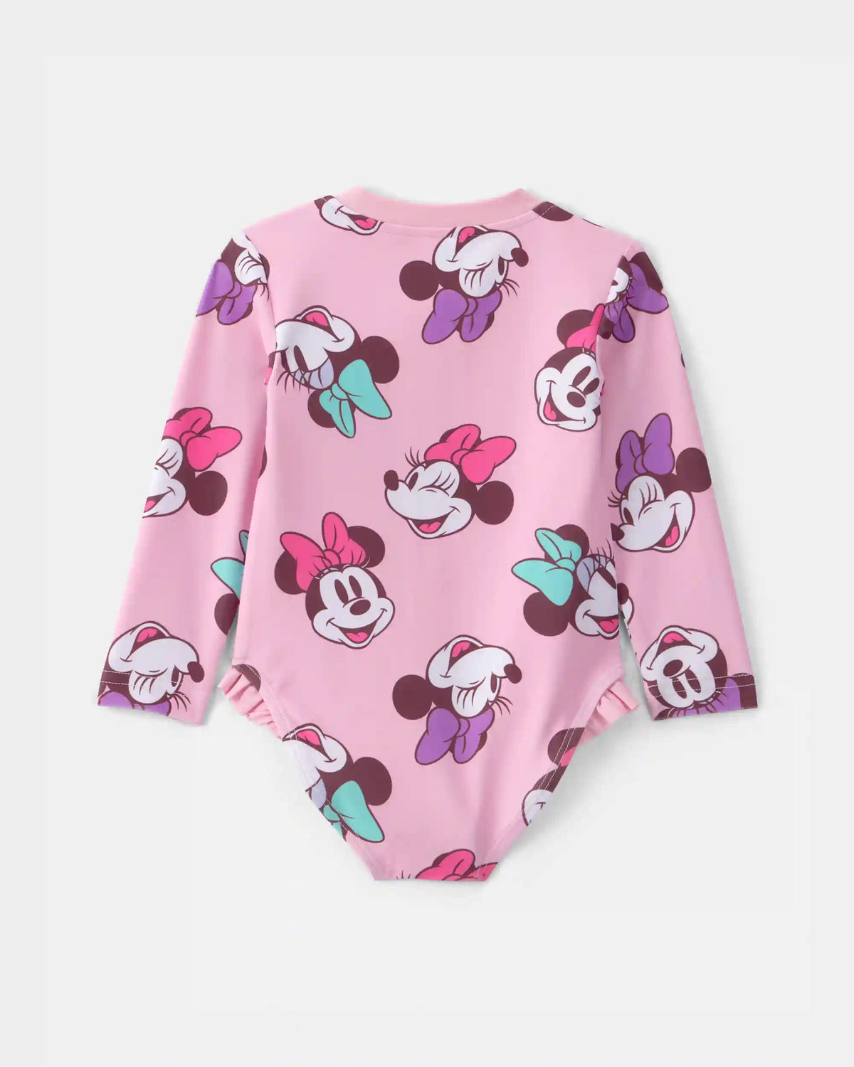 Baby Girl Disney© Minnie Mouse 1-Piece Swimsuit Rashguard - Pink