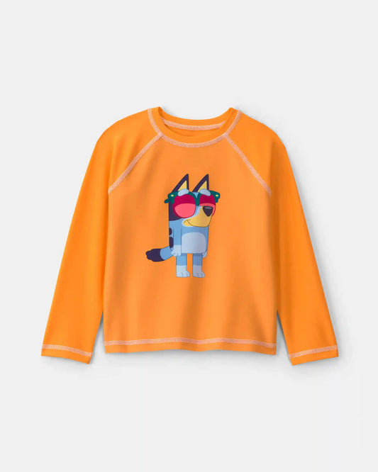 Toddler Boy Bluey™ Rashguard - Orange