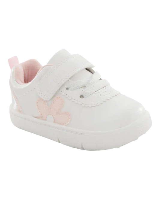 Every Step® First Walker Flower Casual Sneakers - White