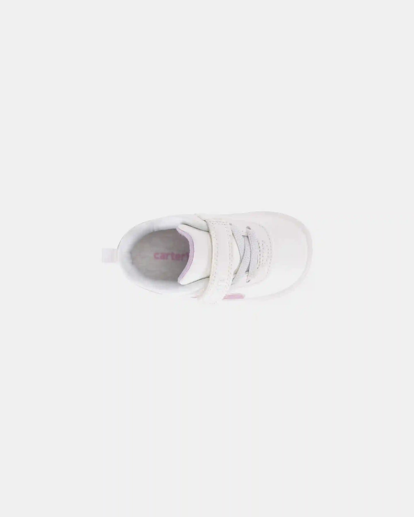 Baby Girl Every Step® First Walker Shimmer Heart Sneakers - White/Pink