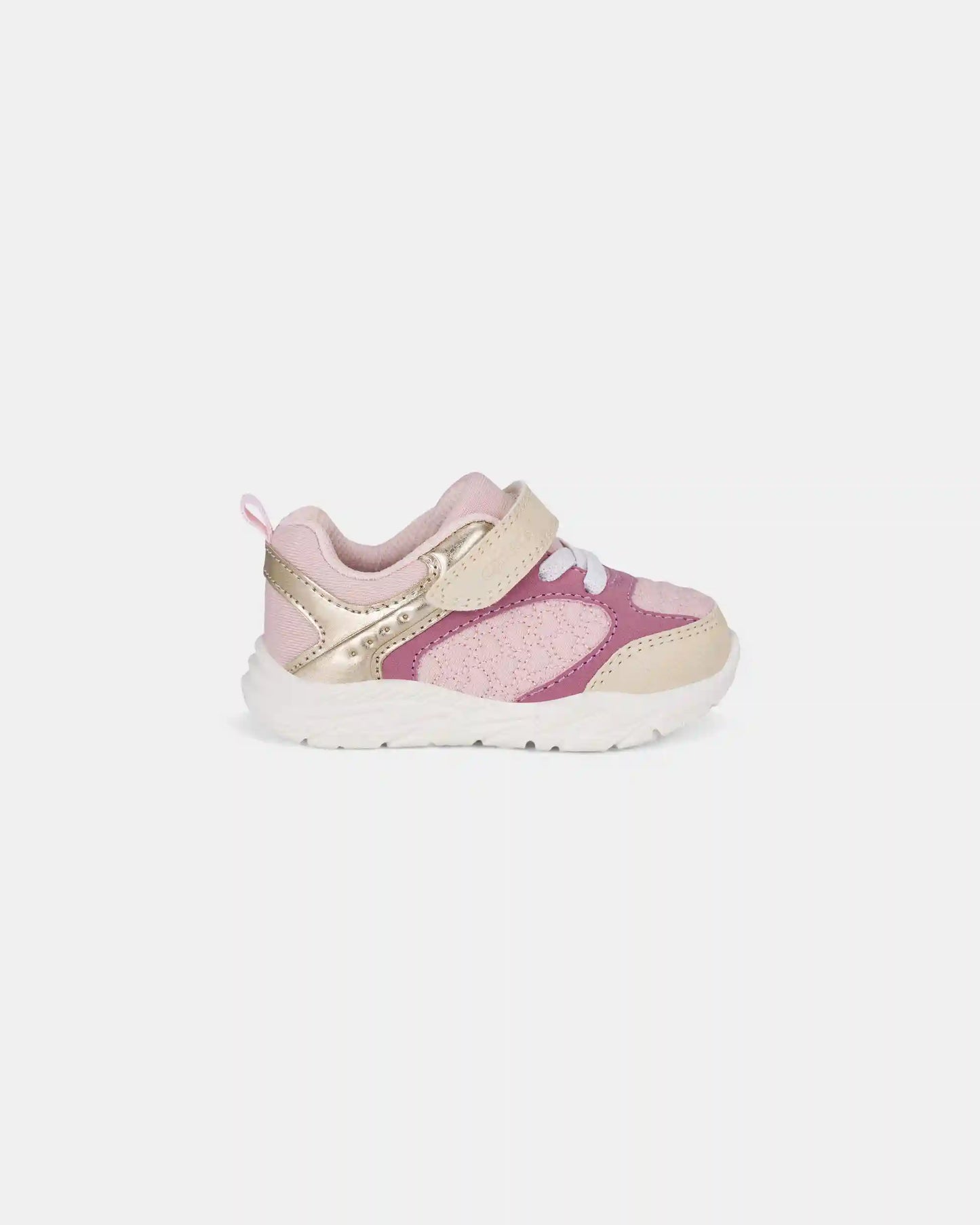Baby Girl Every Step® First Walker Heart Color Block Sneakers - Pink/Gold