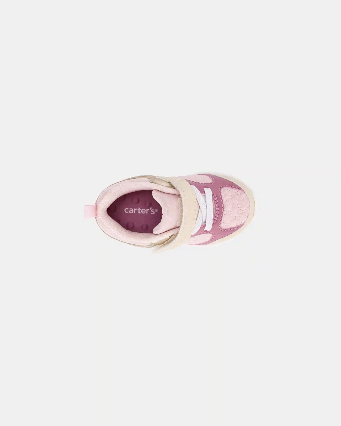 Baby Girl Every Step® First Walker Heart Color Block Sneakers - Pink/Gold