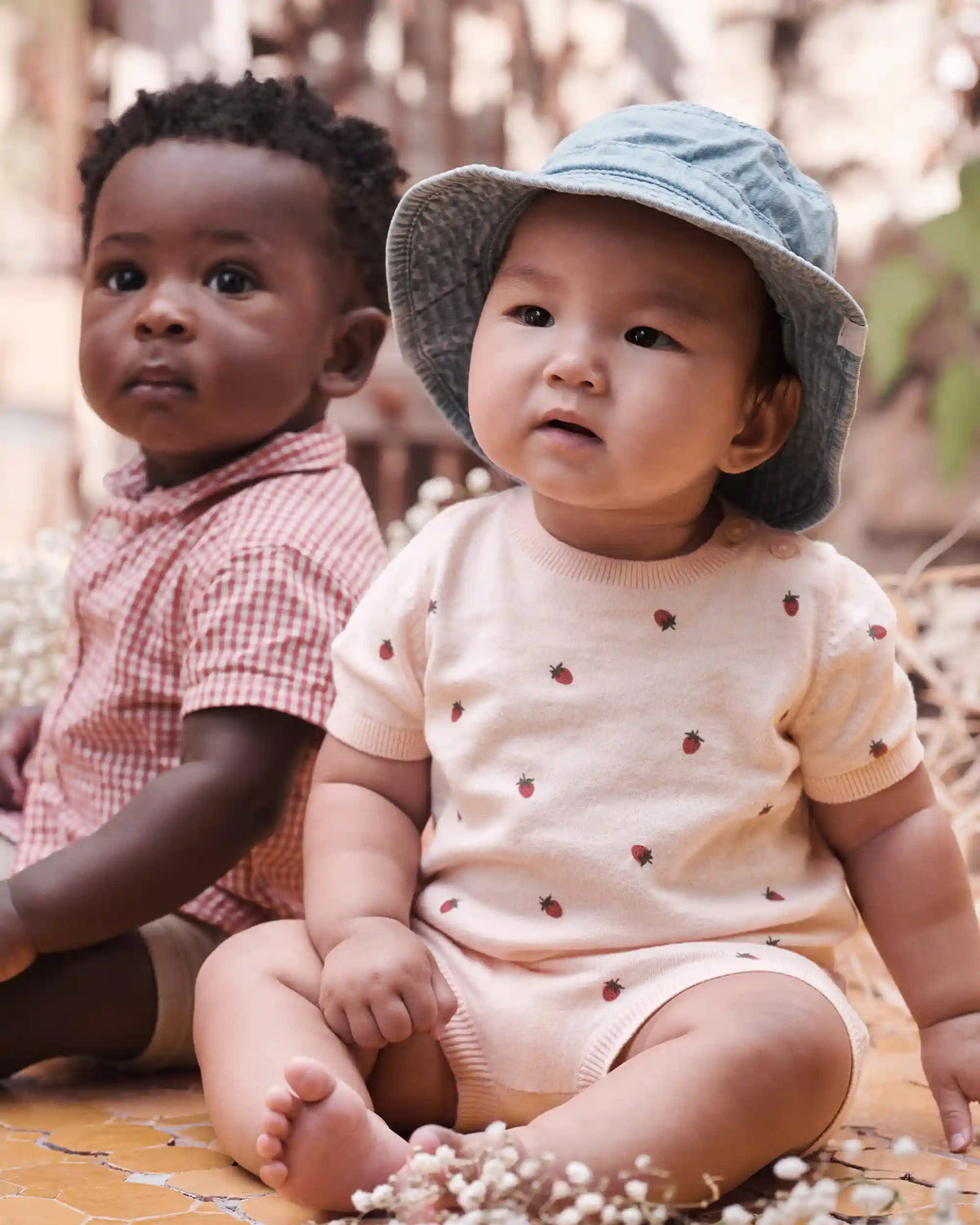 Baby Boy 2-Piece Top & Short Set Made with Organic Cotton in Red Gingham