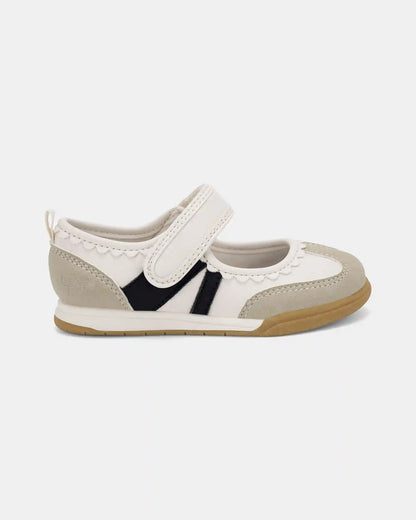 Toddler Girl Scalloped Flats - White