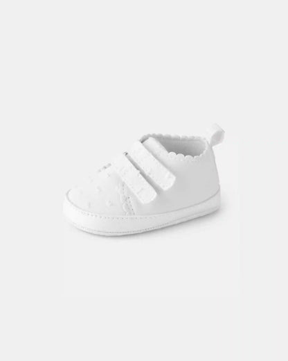 Baby Girl Swiss Dot Casual Shoes - White