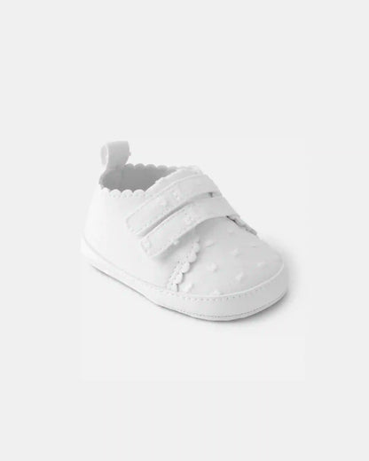 Baby Girl Swiss Dot Casual Shoes - White