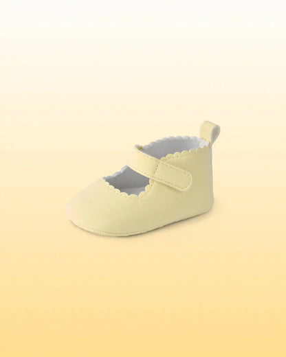 Baby Girl Scalloped Shoes - Yellow