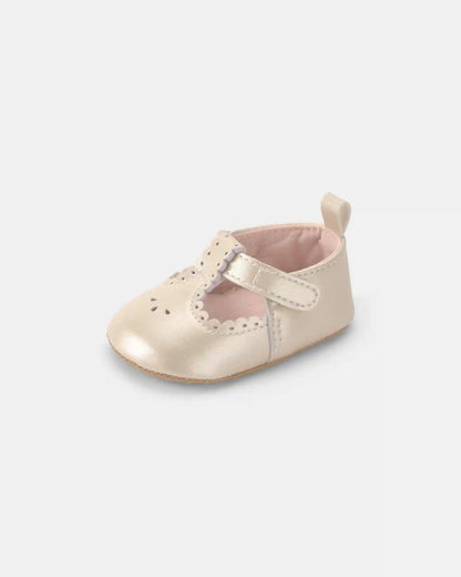 Baby Girl Eyelet Mary Jane Flats - Cream