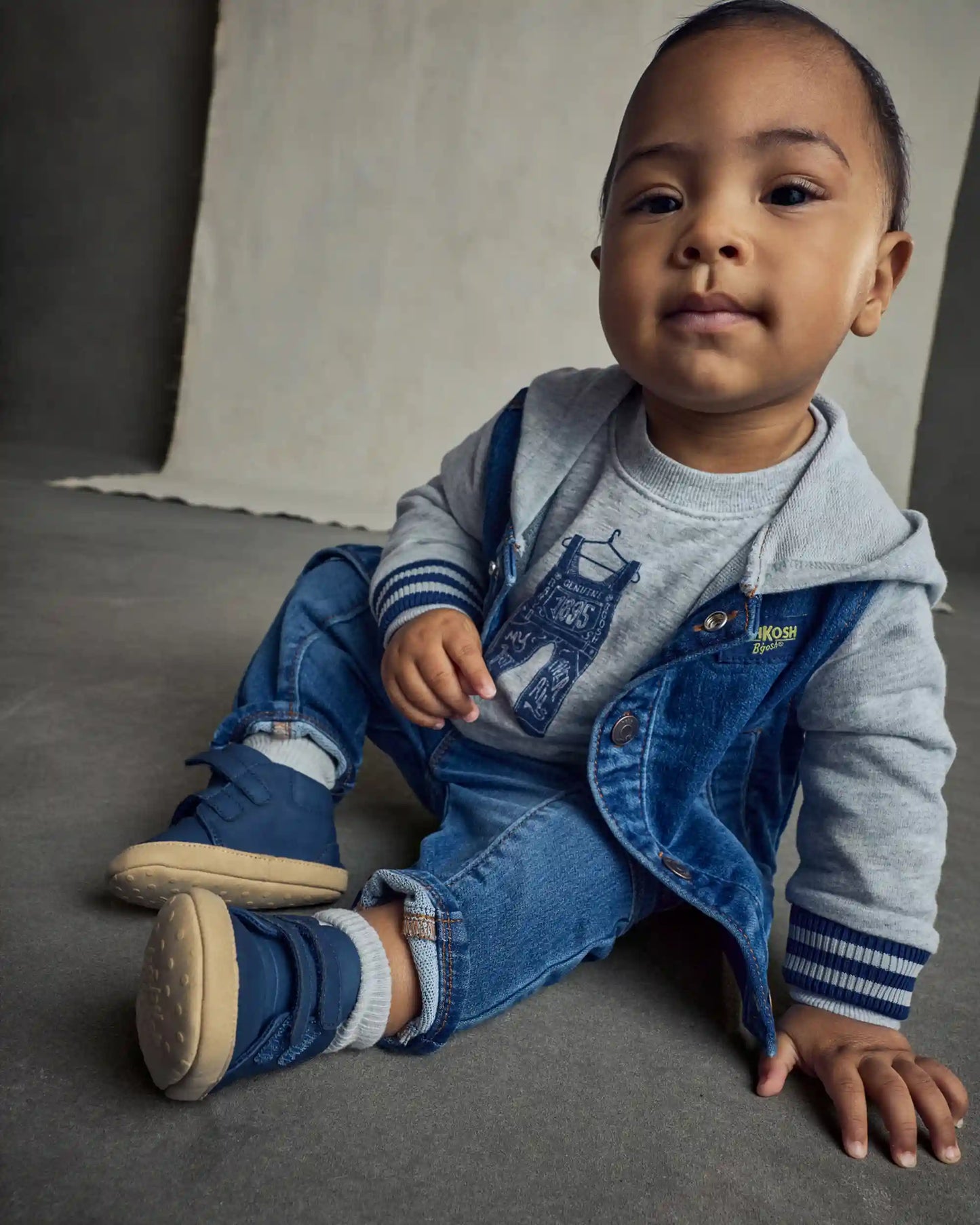 Baby Boy High Top Sneakers - Navy
